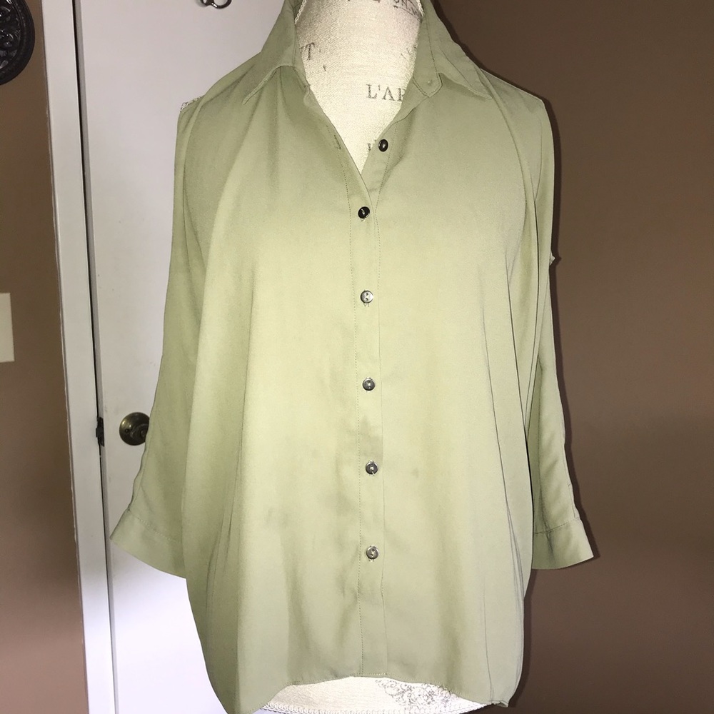 Forrest Green Forever 21 Blouse